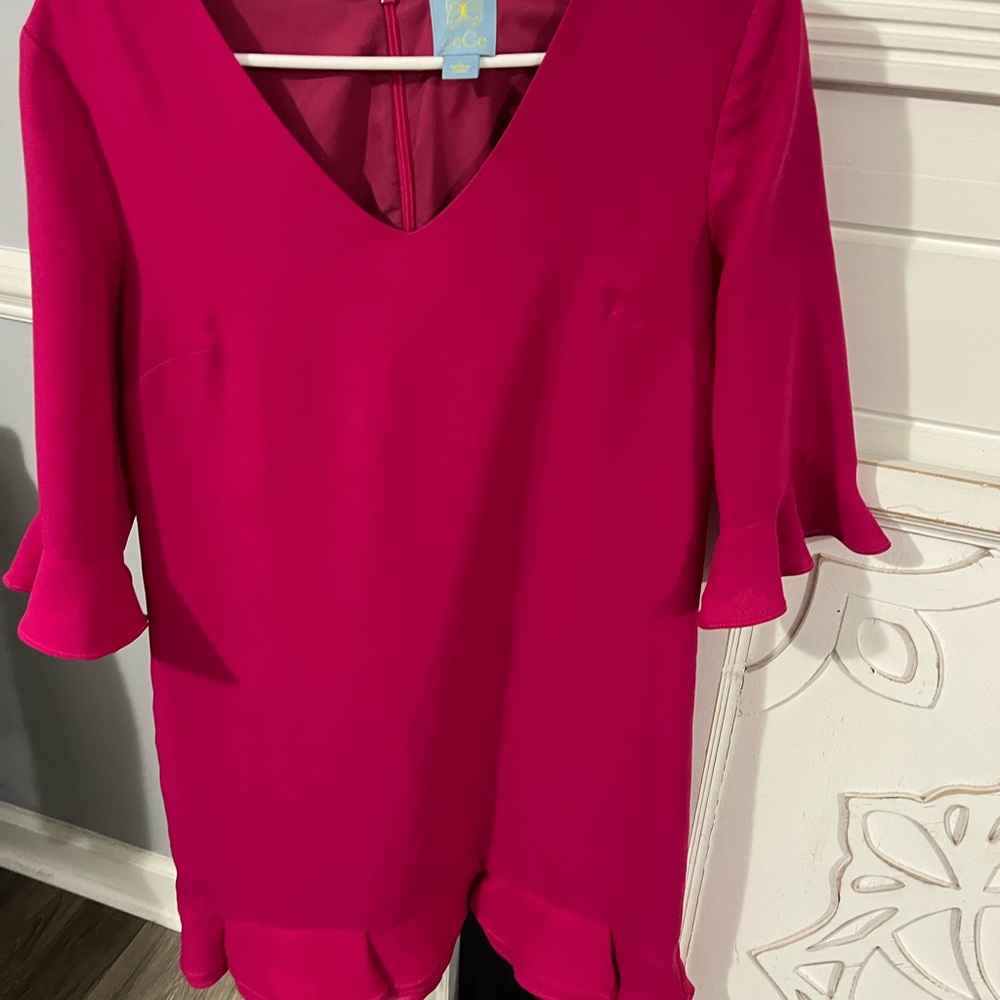 CeCe Mini Shift Ruffle Dress Size 2 - Picture 4 of 7